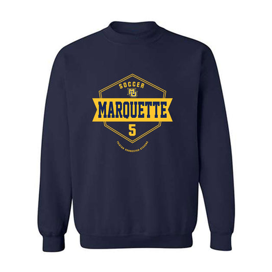 Marquette - NCAA Men's Soccer : Tristan Ronnestad-Stevens - Fashion Shersey Crewneck Sweatshirt-0