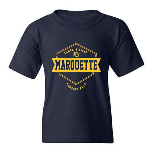 Marquette - NCAA Women's Track & Field : Kassidy Papa - Fashion Shersey Youth T-Shirt-0