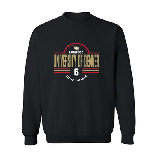 DU - NCAA Men's Lacrosse : Steele Crissman - Classic Fashion Shersey Crewneck Sweatshirt-0