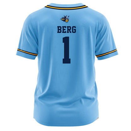 AU - NCAA Baseball : Troy Berg - Light Blue Jersey-1