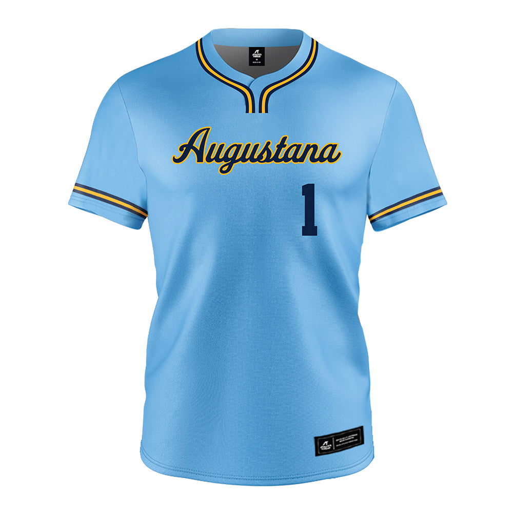 AU - NCAA Baseball : Troy Berg - Light Blue Jersey-0