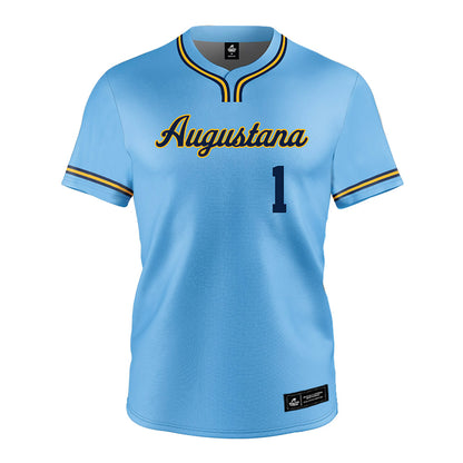 AU - NCAA Baseball : Troy Berg - Light Blue Jersey-0