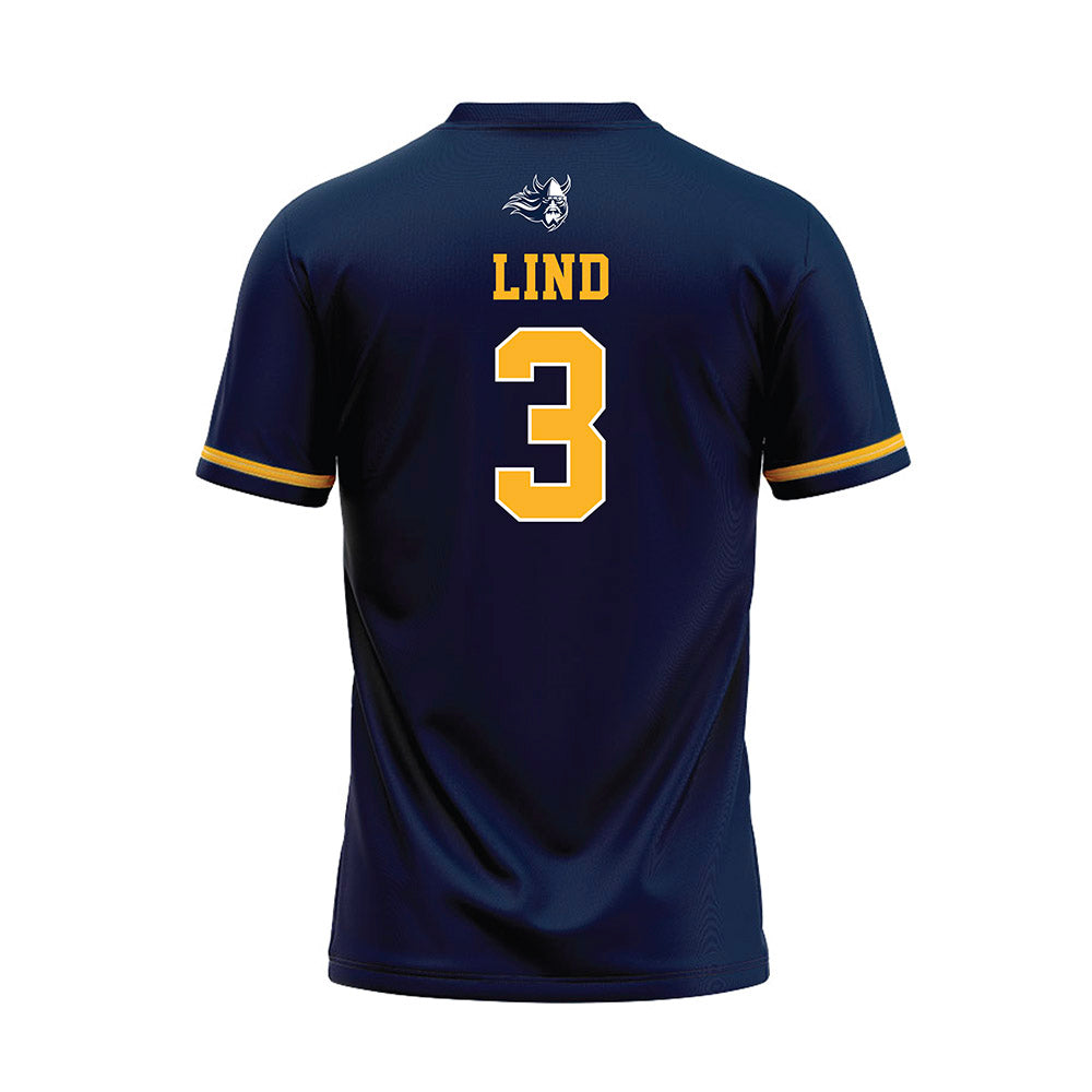 AU - NCAA Baseball : Bjorn Lind - Navy Jersey-1