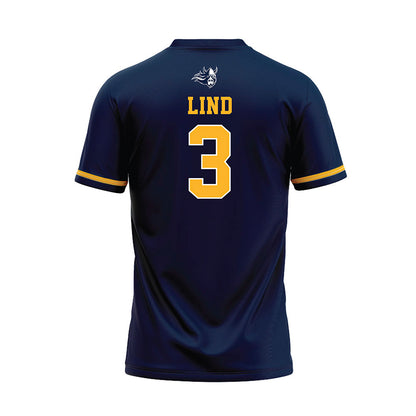 AU - NCAA Baseball : Bjorn Lind - Navy Jersey-1
