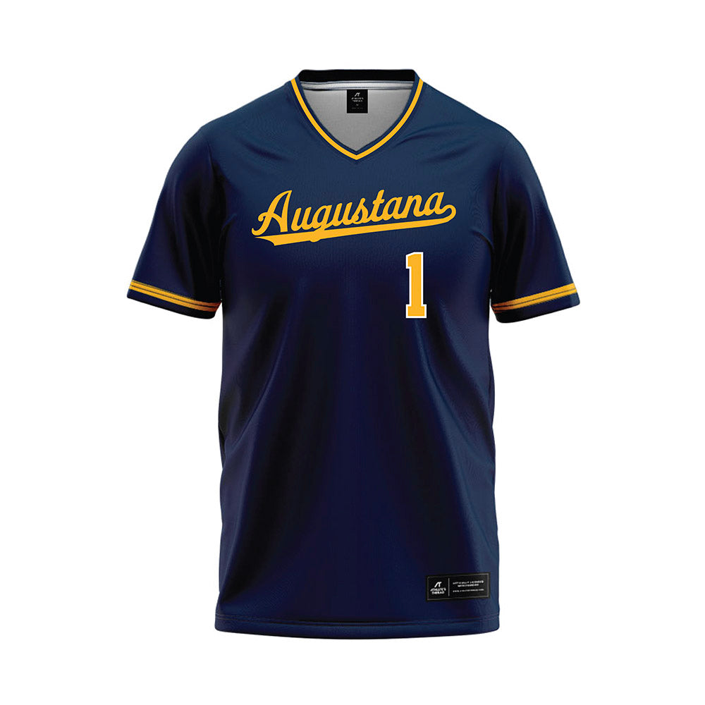 AU - NCAA Baseball : Troy Berg - Navy Jersey-0