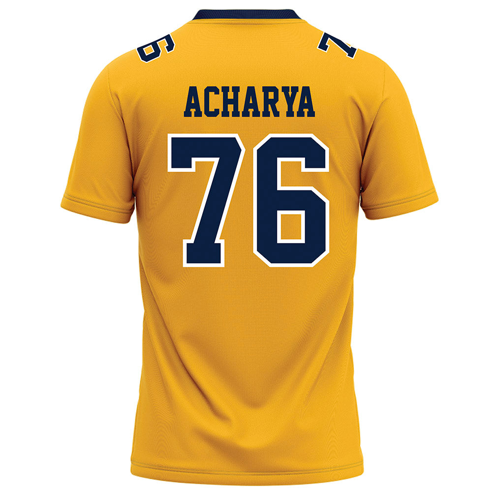 AU - NCAA Football : Shan Acharya - Gold Football Jersey-1