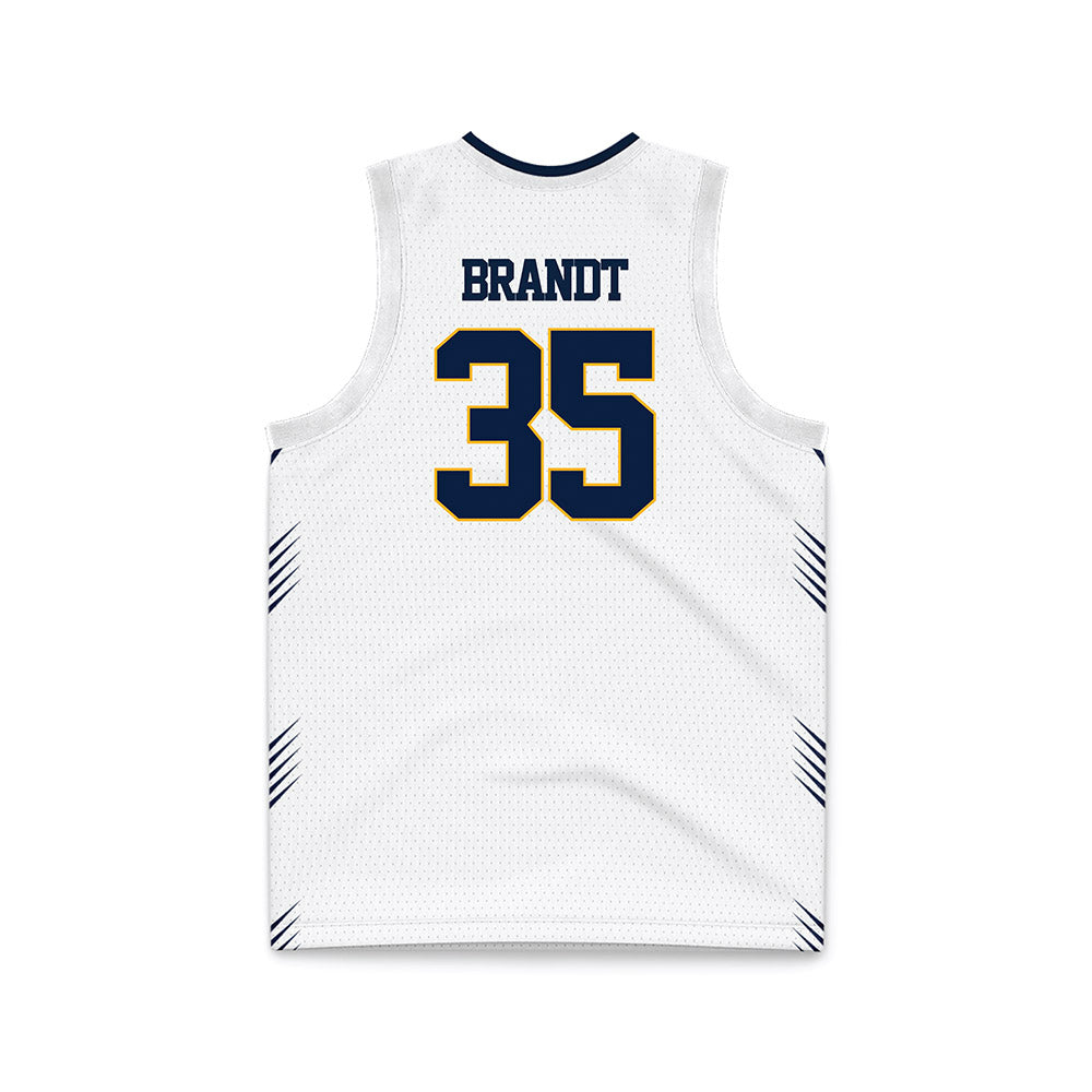 AU - NCAA Men's Basketball : Jacob Brandt - White Basketball Jersey