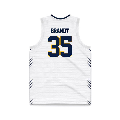AU - NCAA Men's Basketball : Jacob Brandt - White Basketball Jersey