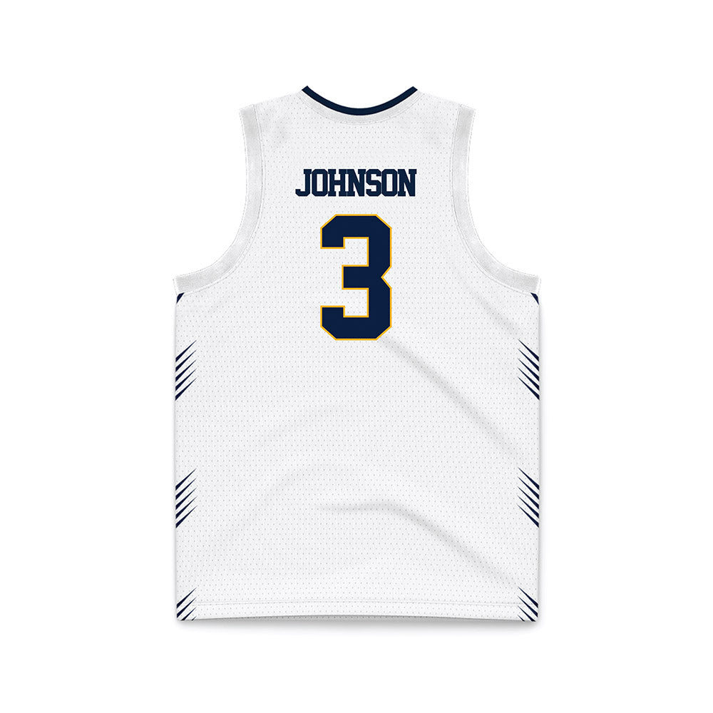 AU - NCAA Men's Basketball : Riley Johnson - White Basketball Jersey-1