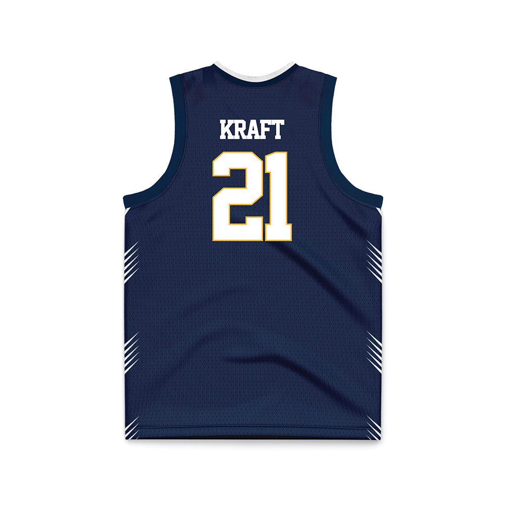 AU - NCAA Men's Basketball : Conner Kraft - Navy Basketball Jersey