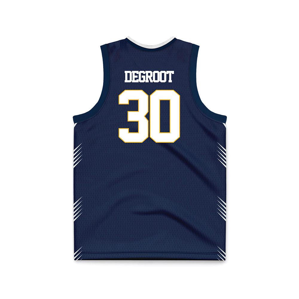 AU - NCAA Men's Basketball : Sam DeGroot - Navy Basketball Jersey-1