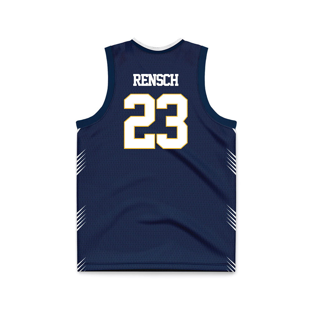 AU - NCAA Men's Basketball : Sam Rensch - Navy Basketball Jersey-1