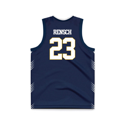 AU - NCAA Men's Basketball : Sam Rensch - Navy Basketball Jersey-1