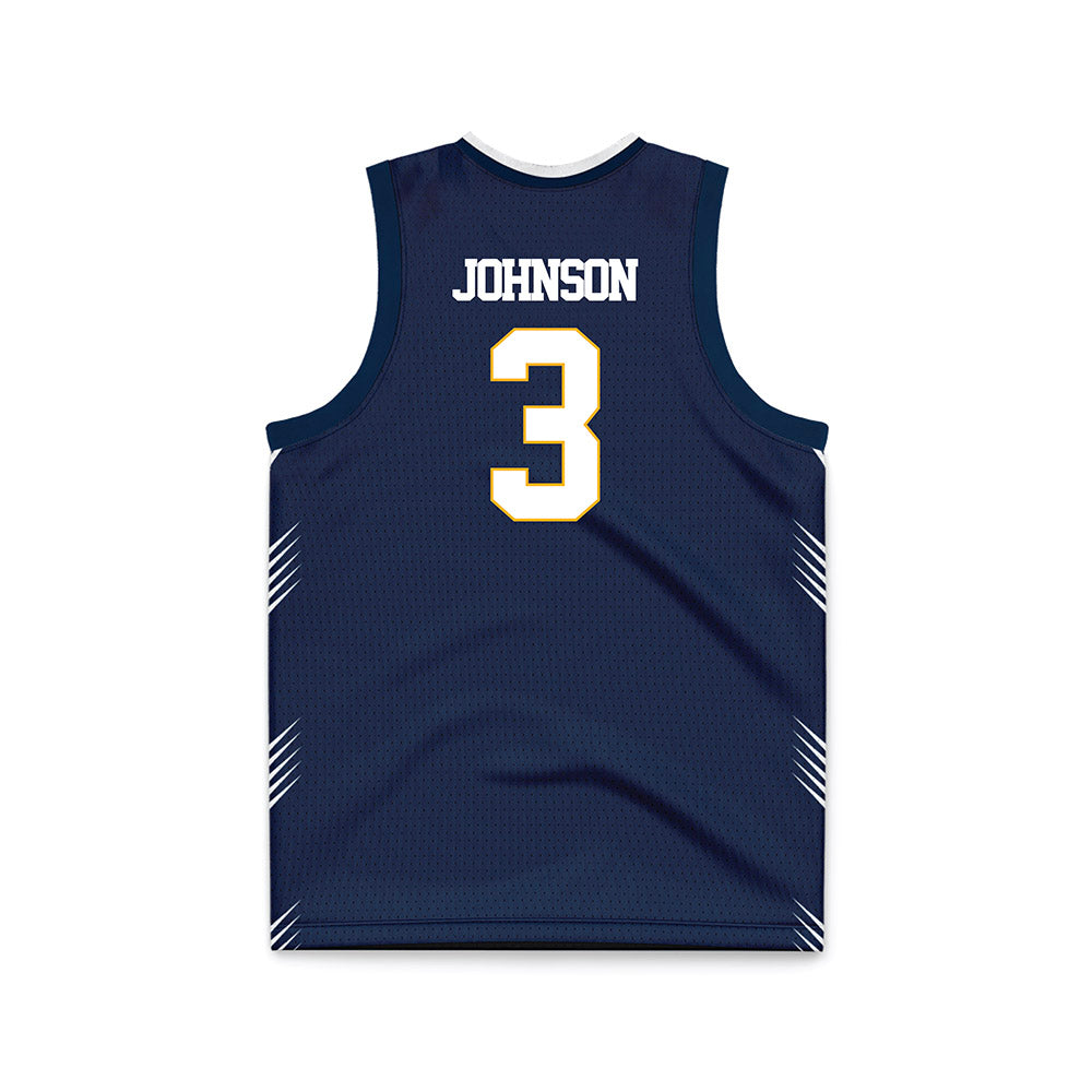 AU - NCAA Men's Basketball : Riley Johnson - Navy Basketball Jersey-1