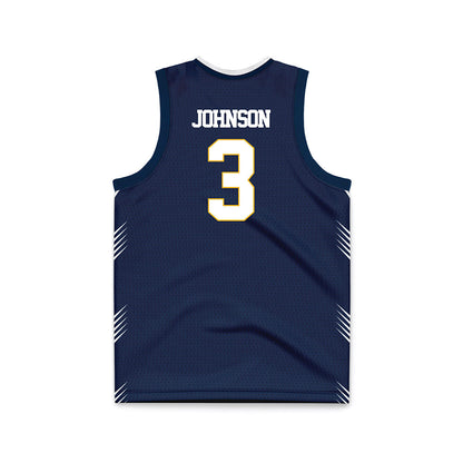 AU - NCAA Men's Basketball : Riley Johnson - Navy Basketball Jersey-1