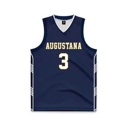 AU - NCAA Men's Basketball : Riley Johnson - Navy Basketball Jersey-0