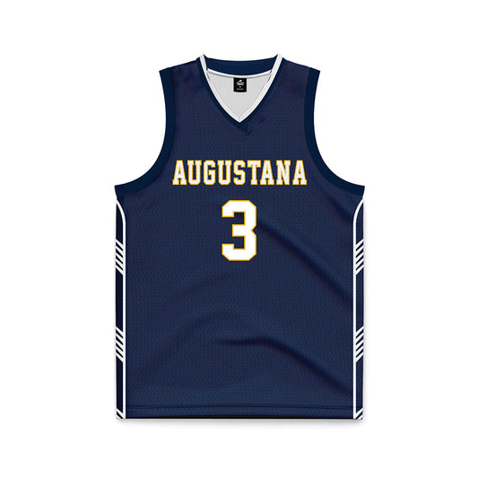 AU - NCAA Men's Basketball : Riley Johnson - Navy Basketball Jersey-0