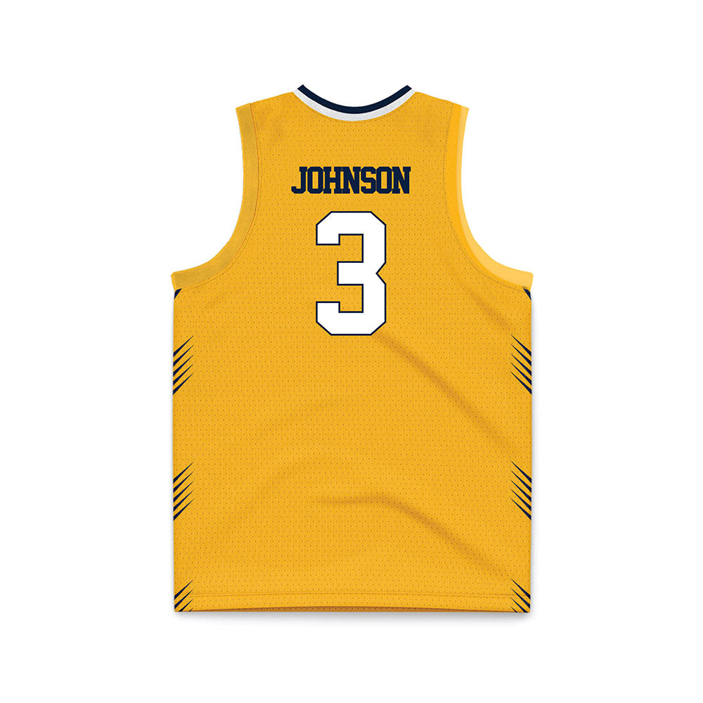 AU - NCAA Men's Basketball : Riley Johnson - Gold Basketball Jersey-1