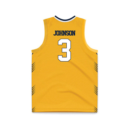 AU - NCAA Men's Basketball : Riley Johnson - Gold Basketball Jersey-1