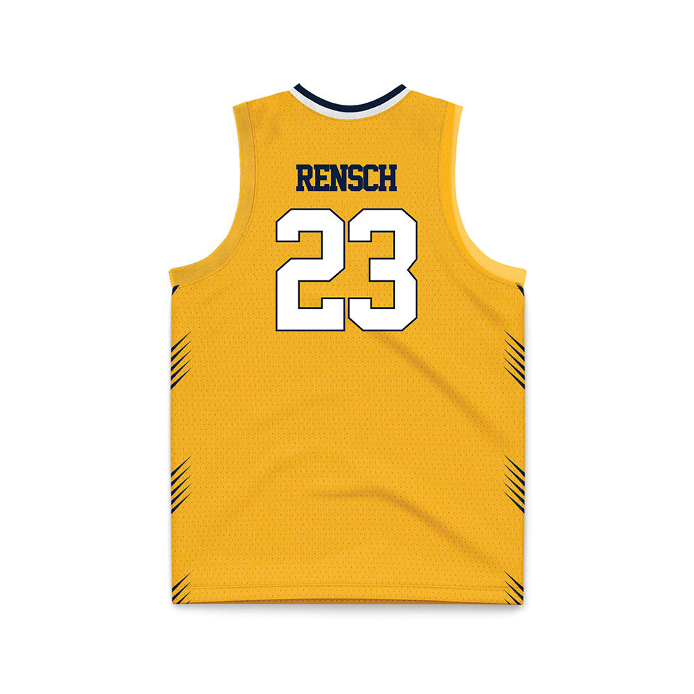 AU - NCAA Men's Basketball : Sam Rensch - Gold Basketball Jersey-1