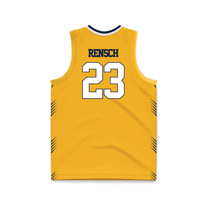 AU - NCAA Men's Basketball : Sam Rensch - Gold Basketball Jersey-1