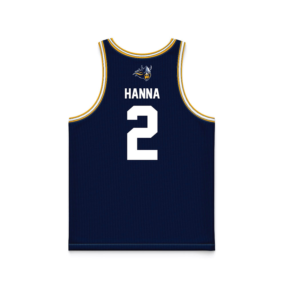 AU - NCAA Women's Basketball : Addie Hanna - Navy Basketball Jersey-1