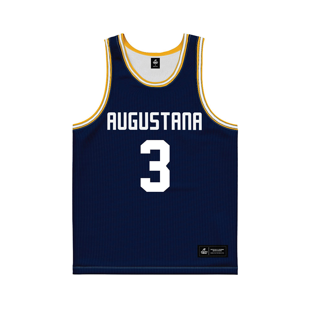 AU - NCAA Women's Basketball : Miranda Lomax - Navy Basketball Jersey-0
