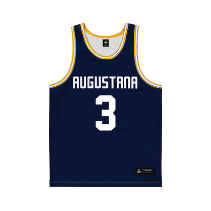 AU - NCAA Women's Basketball : Miranda Lomax - Navy Basketball Jersey-0