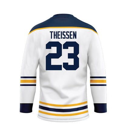AU - NCAA Men's Ice Hockey : Carter Theissen - White Hockey Jersey-1