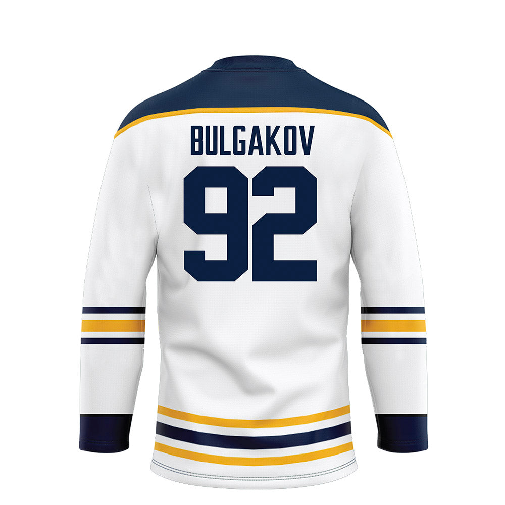 AU - NCAA Men's Ice Hockey : Leonid Bulgakov - White Hockey Jersey-1