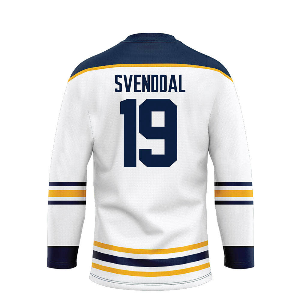 AU - NCAA Men's Ice Hockey : Will Svenddal - White Hockey Jersey-1