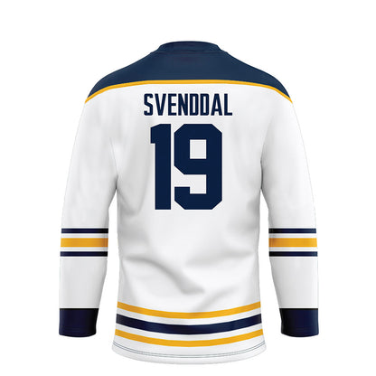 AU - NCAA Men's Ice Hockey : Will Svenddal - White Hockey Jersey-1