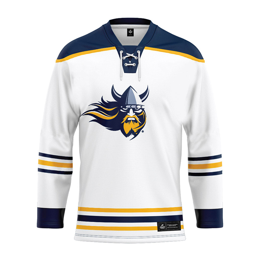 AU - NCAA Men's Ice Hockey : Leonid Bulgakov - White Hockey Jersey-0