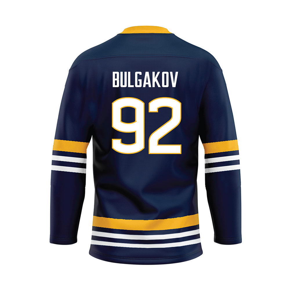 AU - NCAA Men's Ice Hockey : Leonid Bulgakov - Navy Hockey Jersey-1