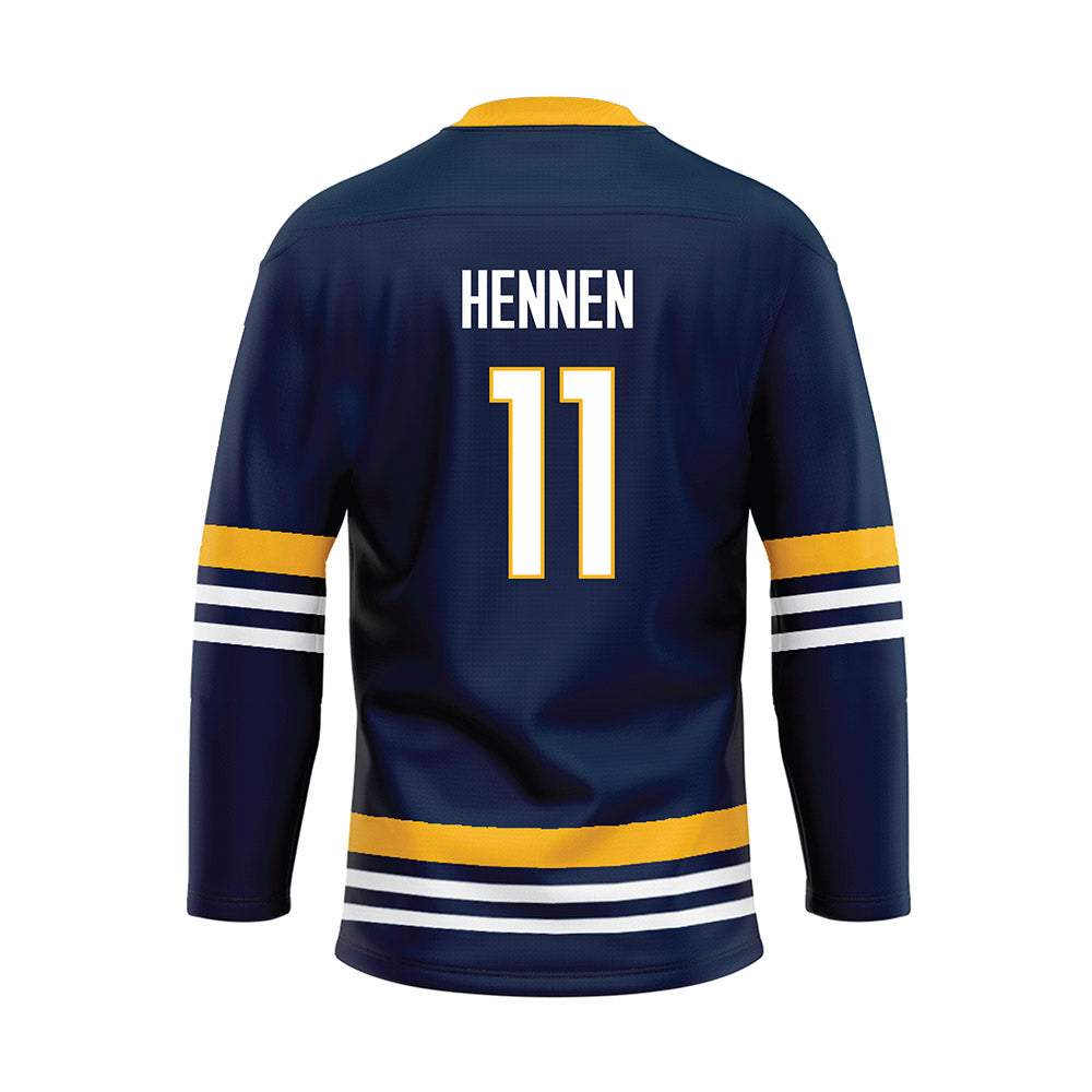  - NCAA Men's Ice Hockey : Tyler Hennen - Navy Hockey Jersey-1
