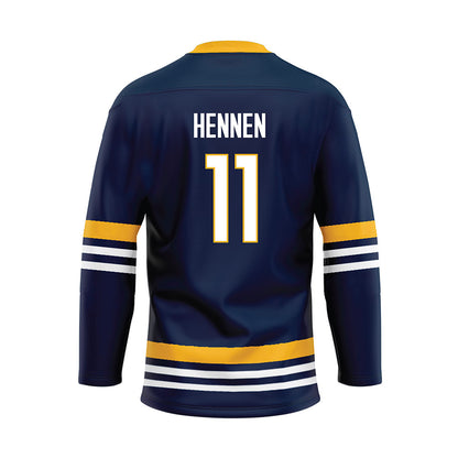  - NCAA Men's Ice Hockey : Tyler Hennen - Navy Hockey Jersey-1