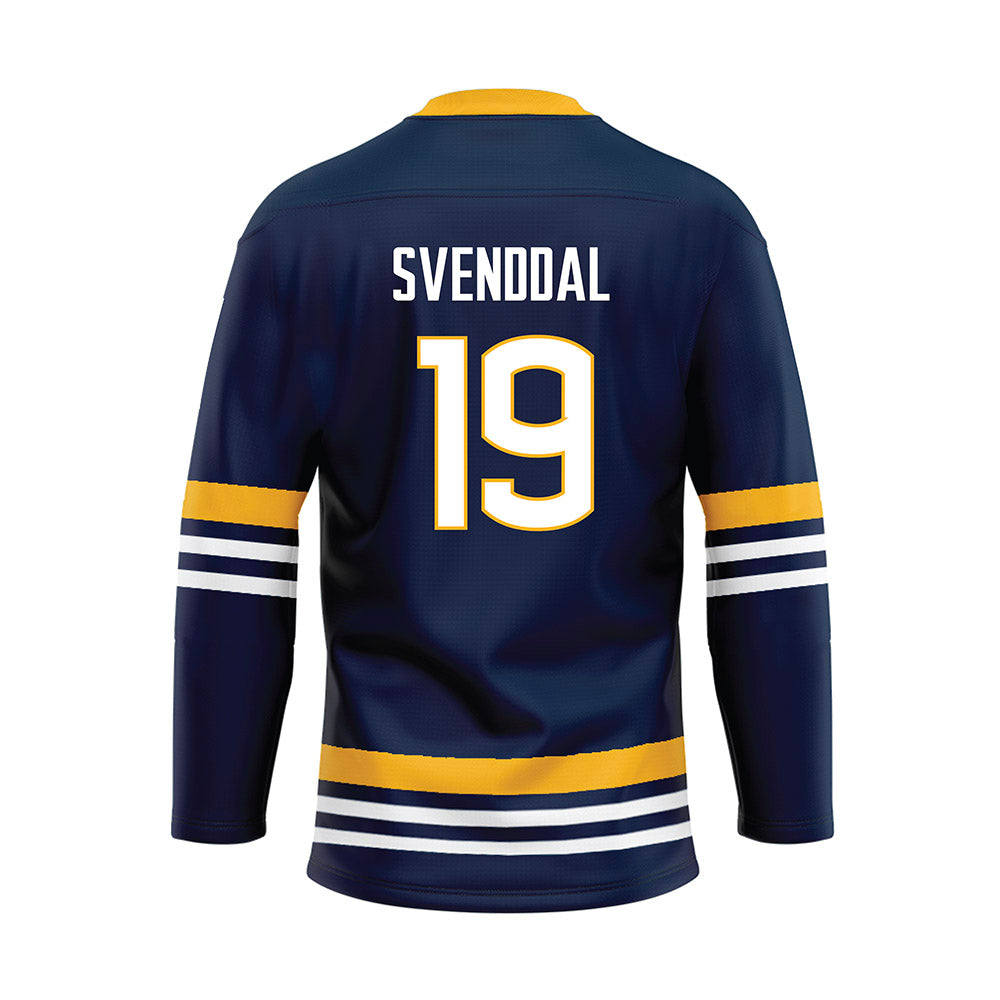 AU - NCAA Men's Ice Hockey : Will Svenddal - Navy Hockey Jersey-1