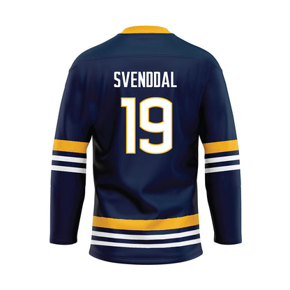 AU - NCAA Men's Ice Hockey : Will Svenddal - Navy Hockey Jersey-1