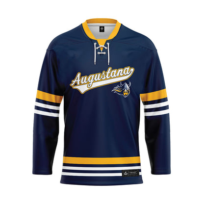 AU - NCAA Men's Ice Hockey : Leonid Bulgakov - Navy Hockey Jersey-0