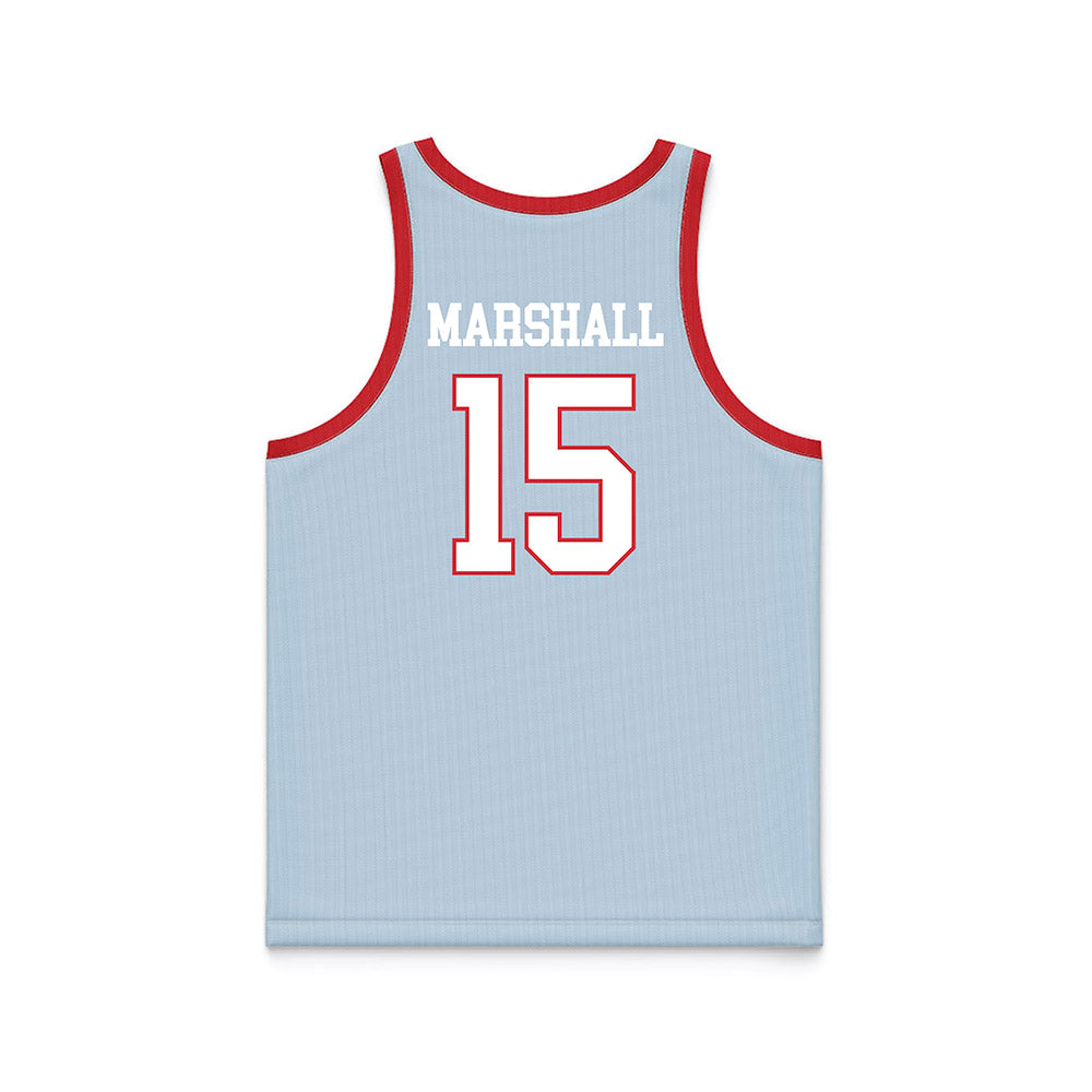 LA Tech - NCAA Women's Basketball : Jordan Marshall - Blue Basketball Jersey-1