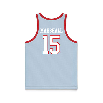 LA Tech - NCAA Women's Basketball : Jordan Marshall - Blue Basketball Jersey-1