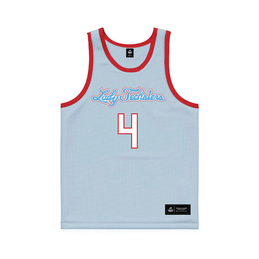 LA Tech - NCAA Women's Basketball : Joy Madison key - Blue Basketball Jersey-0