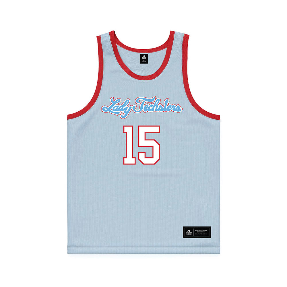 LA Tech - NCAA Women's Basketball : Jordan Marshall - Blue Basketball Jersey-0