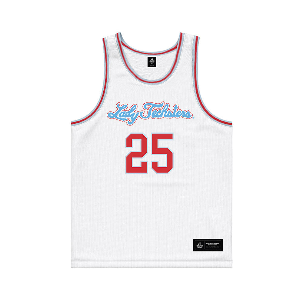 LA Tech - NCAA Women's Basketball : Averi Aaron - White Basketball Jersey