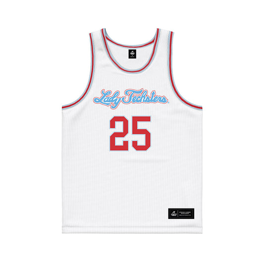 LA Tech - NCAA Women's Basketball : Averi Aaron - White Basketball Jersey