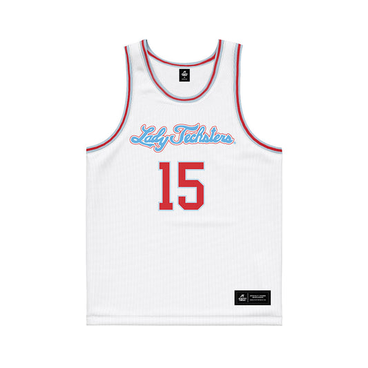 LA Tech - NCAA Women's Basketball : Jordan Marshall - White Basketball Jersey-0