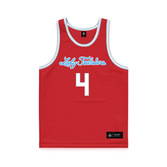 LA Tech - NCAA Women's Basketball : Joy Madison key - Red Basketball Jersey-0