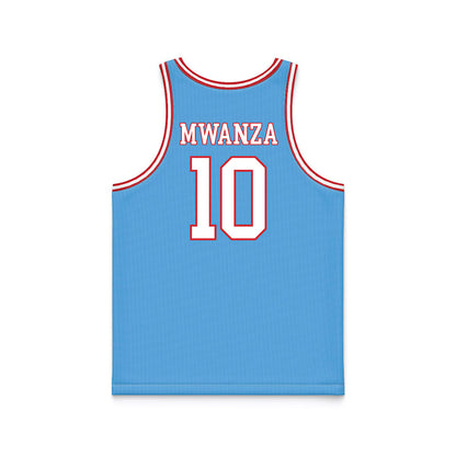 LA Tech - NCAA Women's Basketball : Melissa Mwanza - Retro Blue Basketball Jersey-1