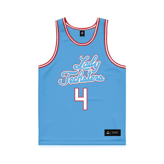 LA Tech - NCAA Women's Basketball : Joy Madison-Key - Retro Blue Basketball Jersey-0