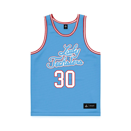 LA Tech - NCAA Women's Basketball : Kaleigh Thompson - Retro Blue Basketball Jersey-0